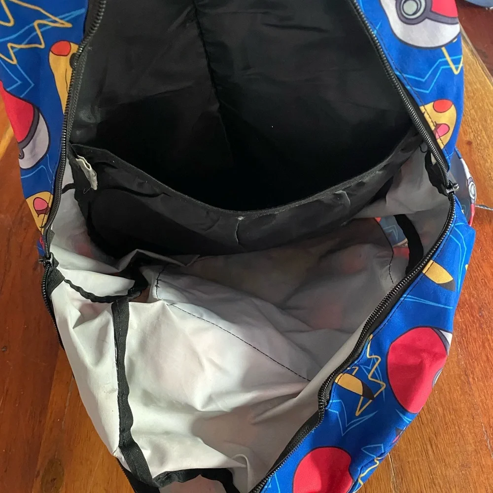 Pokemon Pikachu and Poké Ball Blue Backpack 16”‎ CLEAN